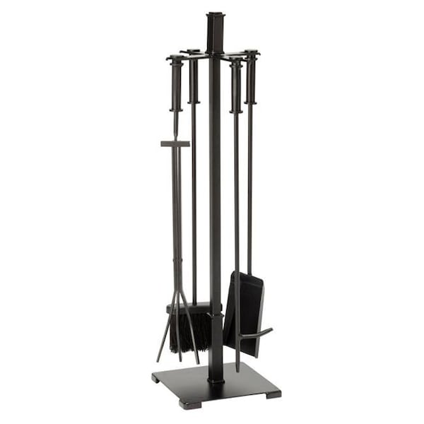 Mr. Bar-B-Q Products F-1730 Black Craftsman Fireset with Cylinder Handles - 5 Piece F-1730 - main